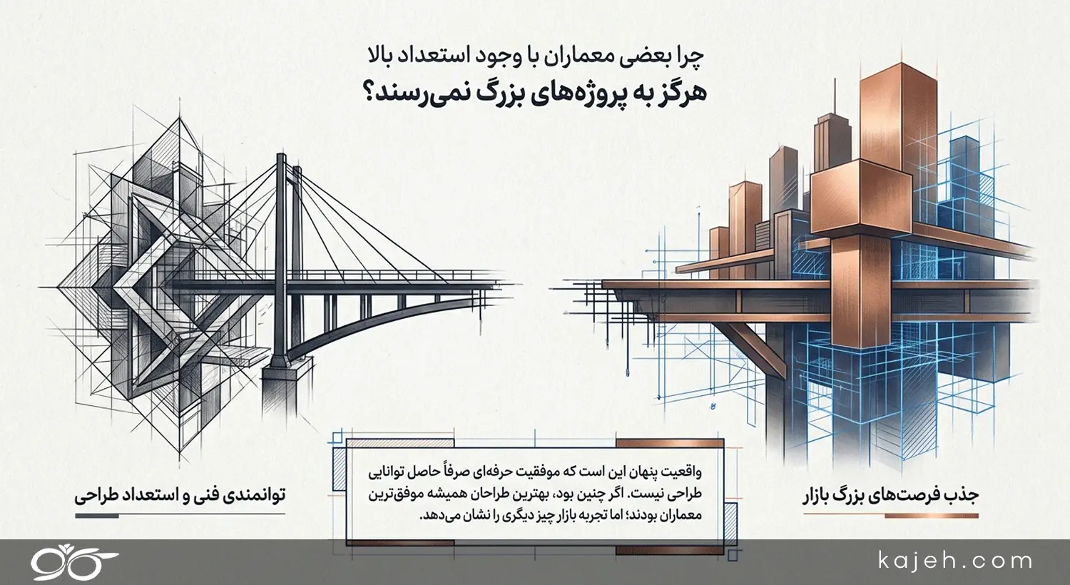 چرا بعضی معماران با وجود استعداد بالا هرگز به پروژه‌های بزرگ نمی‌رسند؟